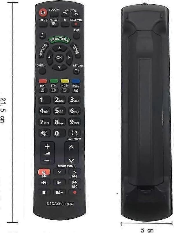 Erstatningsfjernkontroll Panasonic N2QAYB000487 for universell Panasonic TV