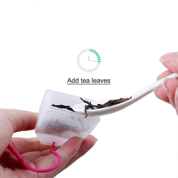 4-pakning teinfuser for løs te, tesil, tekjele, silikon teinfuser