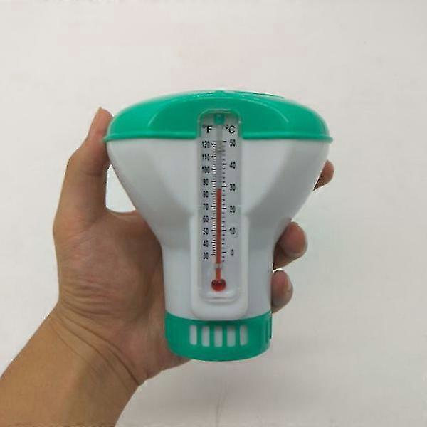 Flydende Doseringsenhed Med Termometer Til Swimmingpools, Til 20 G Tabletter