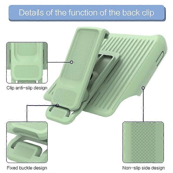 Explorer Series Kompatibelt För iPhone 13 Bakre Klämma Ställ Design PC + TPU Telefonskyddsfodral Fallsäkert Skal DarkGreen