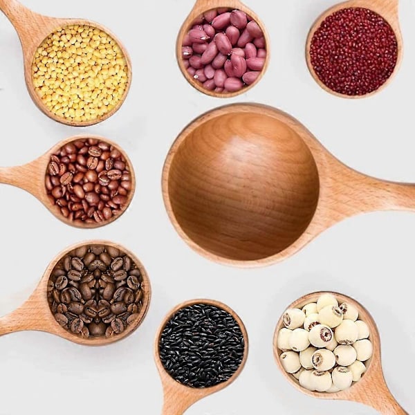 KESAPLAN Badesalt Scoop Tresleiv Skje Scoops for Beholdere Mel Scoop Sleiver for Matlaging
