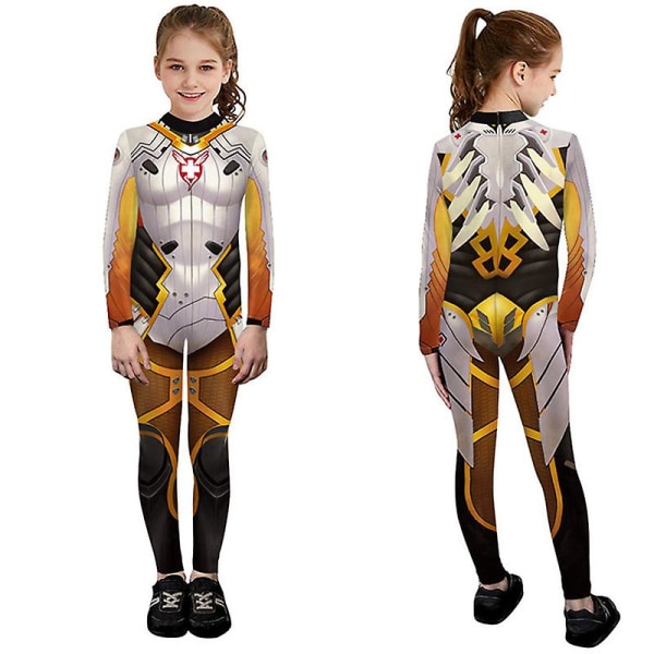 Barn Halloween rolig kostym pojke flicka 3d print bodysuit Cool barn cosplay jumpsuits style 6 L