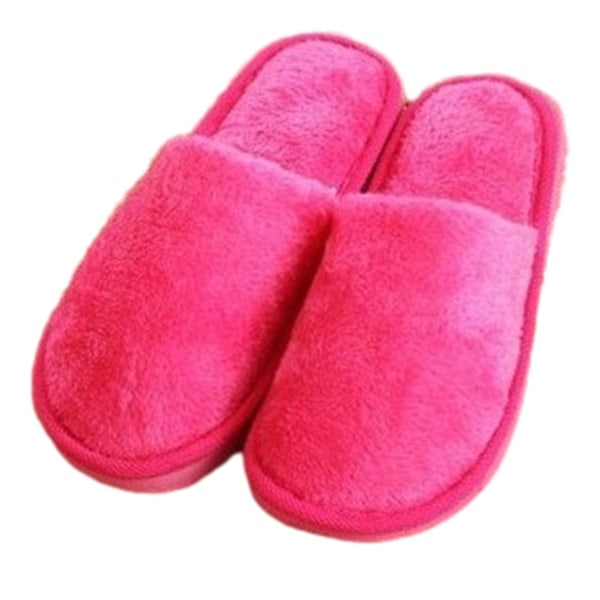 Candys värikkäät puuvillatossut paksunnetut hengittävät lämpimät kengät kotikäyttöön Red 39