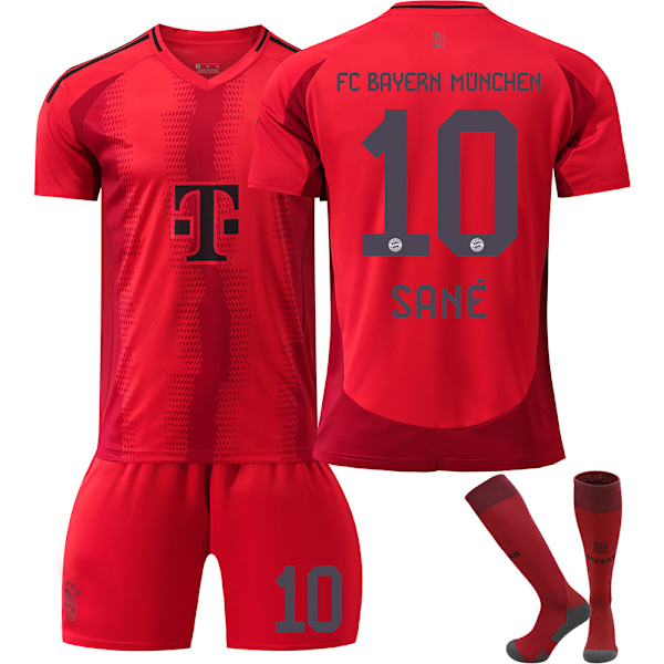 2425 Bayern Jersey 3 Jin Meizai 9 Kane 10 Sane 25 Muller Jersey Barnefotballdrakt NO.10 With Socks S