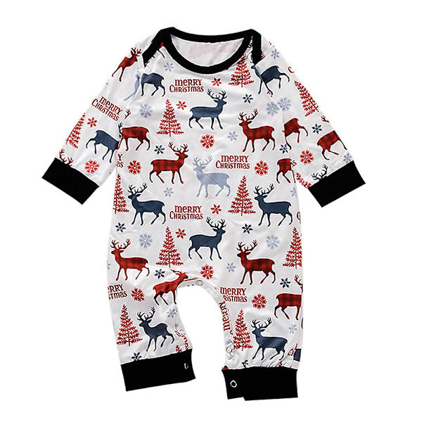 God Jul Familj Matchande Pyjamas Print Pyjamas Jul Hem Kläder Vuxna Män Kvinnor Barn Baby Baby M