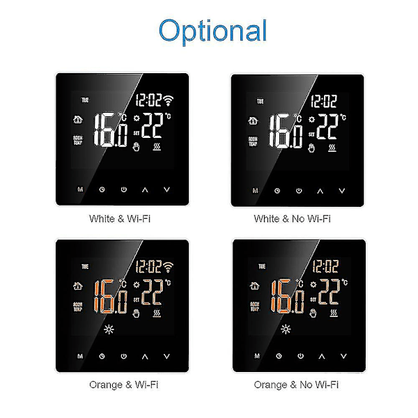 Smart Termostat Digital Temperaturregulator Tuya App-kontroll LCD-display Touchscreen Veckovis Programmerbar Elektrisk Golvvärme Termostat För (storlek