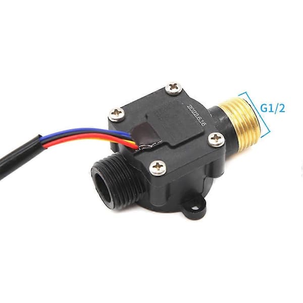 G1/2 Vann Messing Hall Effekt Flow Sensor Måler Flowmåler 1-30L/min