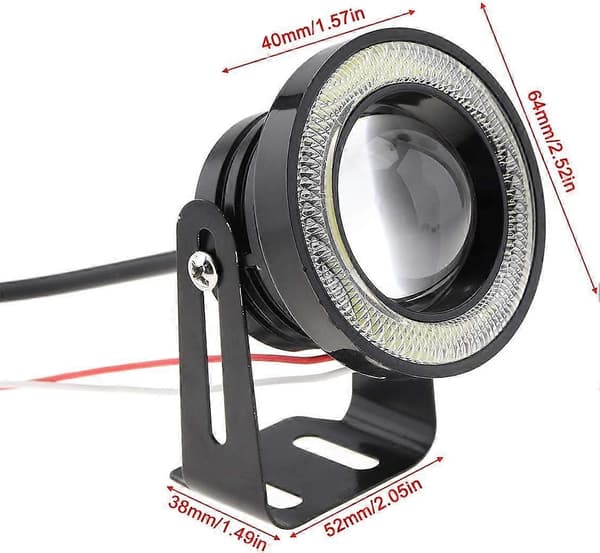2 stk. Eagle Eye LED-lys, Universal COB Membran Kørelys 12V 1200LM DRL