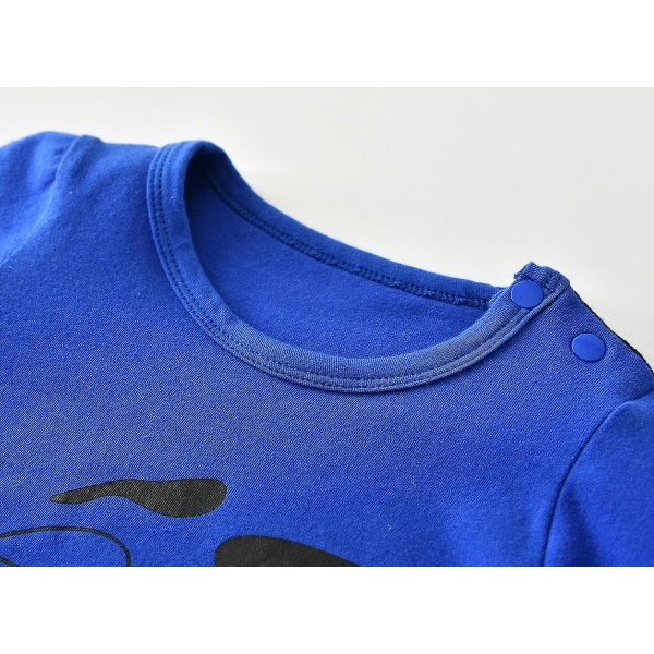 Vastasyntyneiden baby pojille ja tytöille pitkähihainen haalarihaalari kevät- ja syksyvaatteet Muoti printed toddler Blue 80