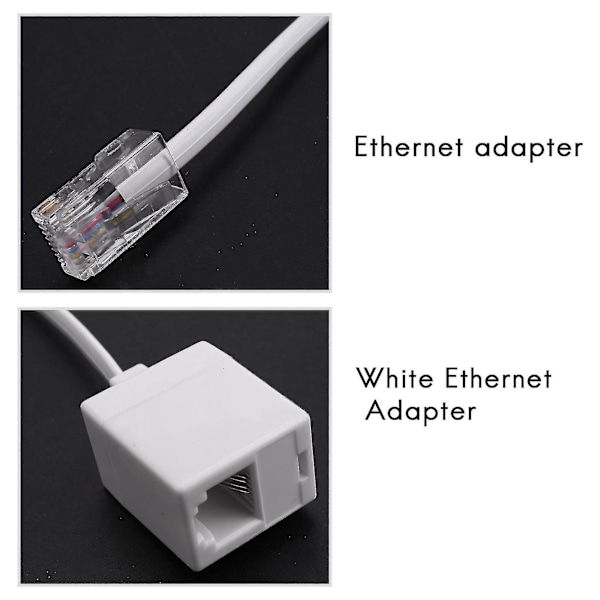 2-osainen 8p4c / Rj45 Uros Rj11 6p4c Naaras M / F -sovitin Puhelin Ethernet