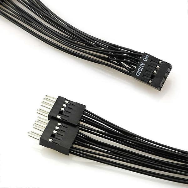 1 hunn til 2 hann lydsplitter 9Pin USB hovedkort adapter forlengelseskabel