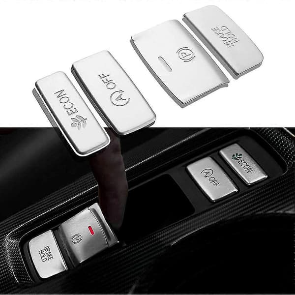 Konsol Gear Panel Håndbremse Knap Cover Aluminium Sticker Til 11. Gen 2022 Tilbehør, sølv