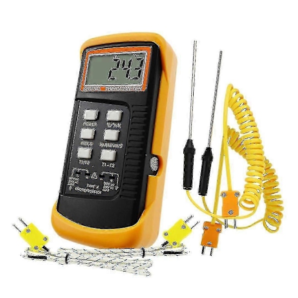 K-type Termoelement Termometer med 4 Prober Kelvin Skala Indikator