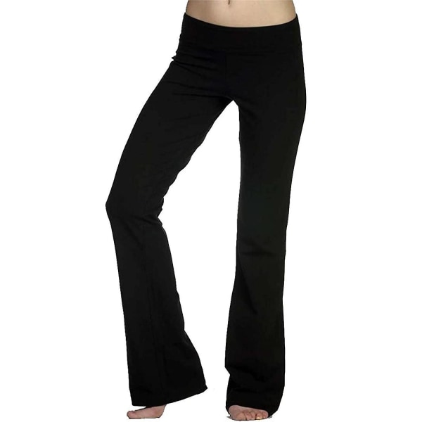 Tflycq Womens Stretch Yoga Leggings Fitness Löpgym Full Längd Sport Active Byxor Black S