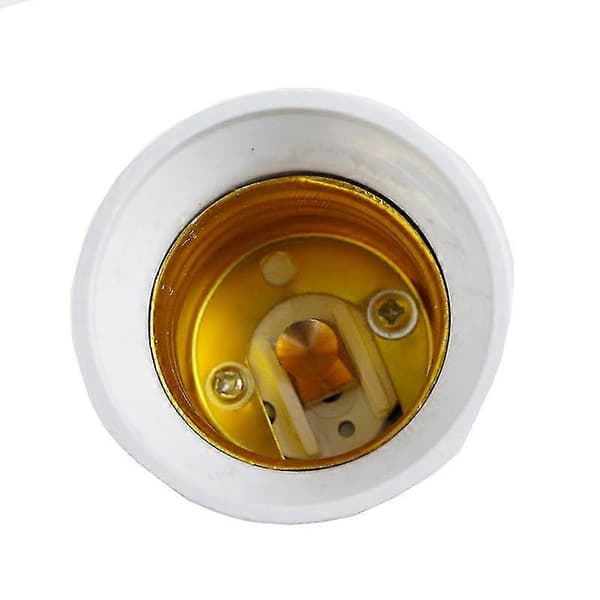 2 stk B22 til E27 lyspæreholderadapter Bajonettlampebase til Edison E27 pæreskrue