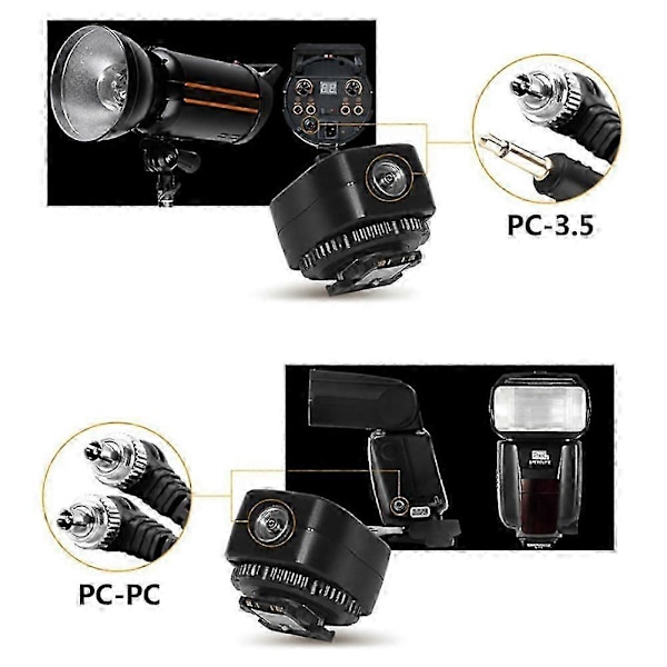 TF-334 Blixtskoadapter för att Konvertera Sony Mi A7 A7S A7SII A7R A7II A9 A6300 Kamera till Canon Nikon Blixt