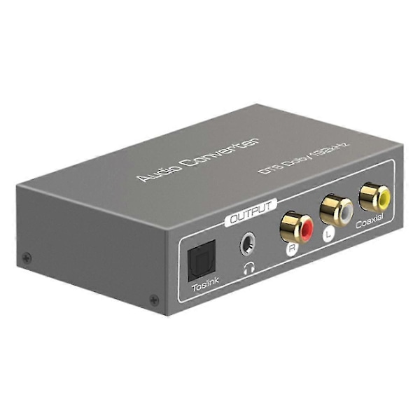 192 kHz DAC-äänenmuunnin Toslink-optisella ja koaksiaalisella liitännällä - yhteensopiva ARC:n kanssa, koaksiaali- ja Toslink-lähtö, L/R 3,5 mm liitäntä (haoyi