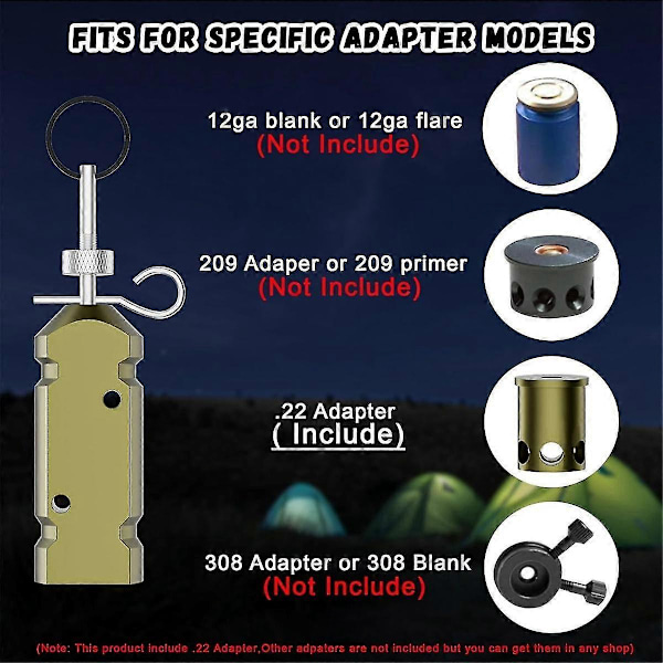Perimeter Trip Alarm 12 Gauge Camp Trip Wire Alarm Enhet med .22 Alternativ Tidig Varningssäkerhetssystem