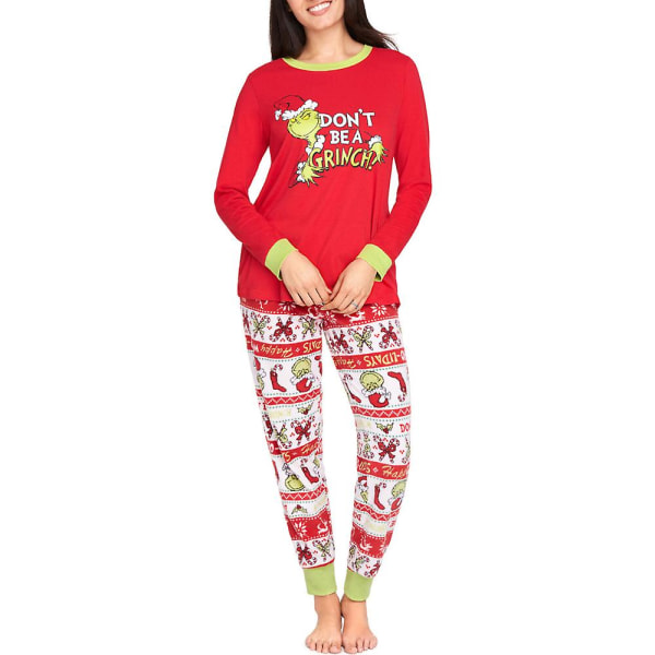 Jouluinen Grinch Perheen set pyjamasetti Joululahja Women L