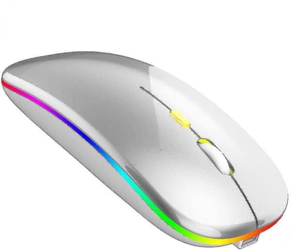 Bluetooth-mus för Ipad, trådlös mus för Macbook Air/mac/pc/laptop (silver)