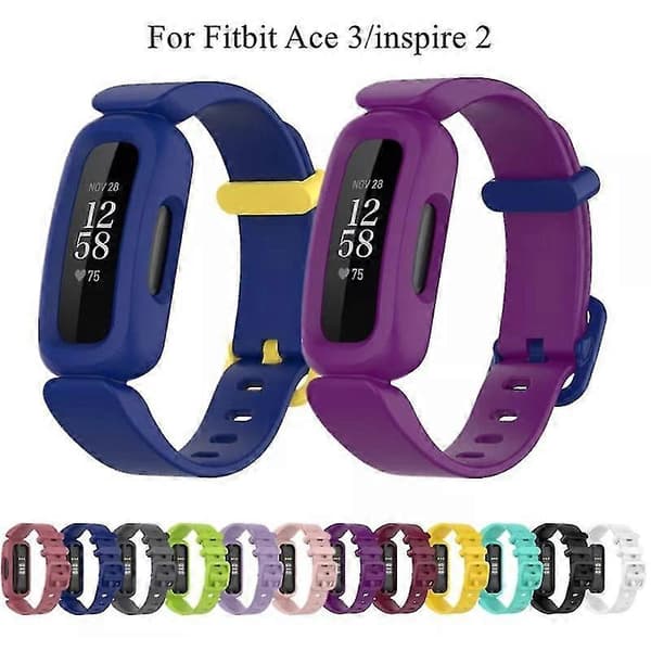 Håndledsrem til Fitbit Ace 3 Børne Smart Watch Band til Fitbit Inspire 2 Klassisk Armbånd