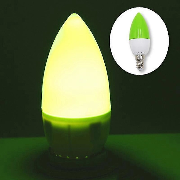 E14 LED Farve Lysestage Pære, Farve Lysestage Lys, Grøn (sammenfiltring)