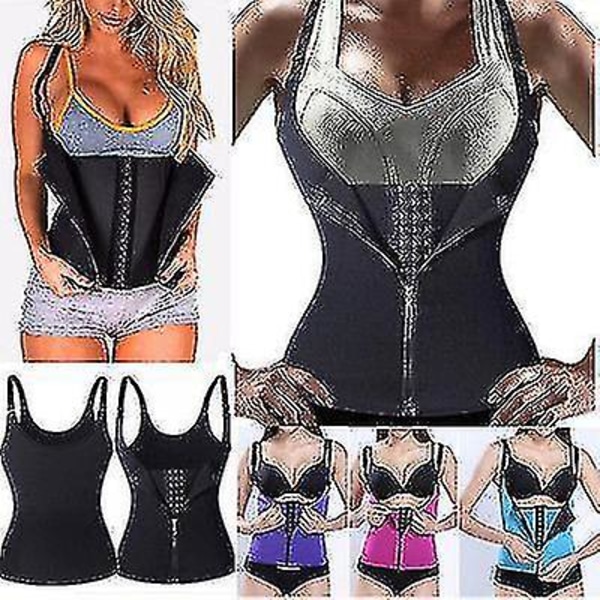 Tflycq 3 Clip1 Zip 6 Stålbenad waist trainer Sportträning Kroppsformare Magkontroll Red 4XL