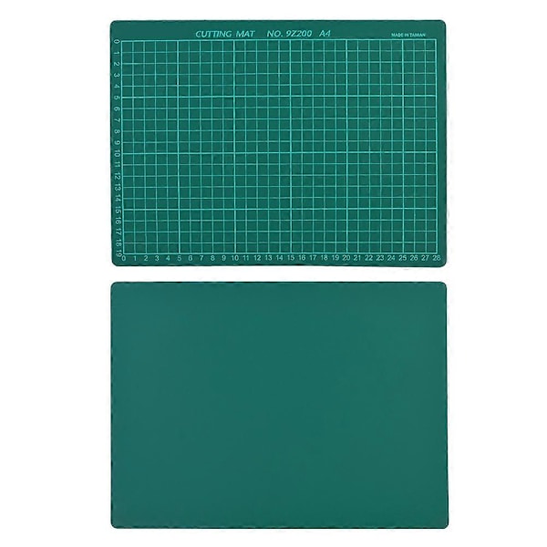 Kontor Skola Skrivmaterial Skärmatta med Skärlinjer Sy Matta Halkskyddsskiva (A4 Enkelsidig Grön)