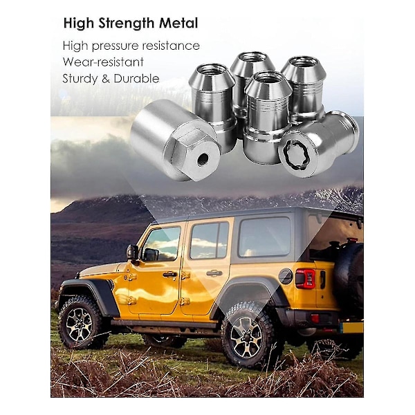 82215711 Pyöränlukko Lukittava Pyöränmutterisarja Avaimella Wrangler Jl 2018-2024 2020-2024