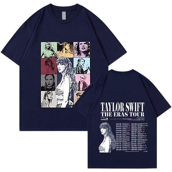Taylor Swift Fan T-paita Tryckt T-paita Skjorta Pullover Vuxen Collection perifeerinen T-paita navy blue XXL