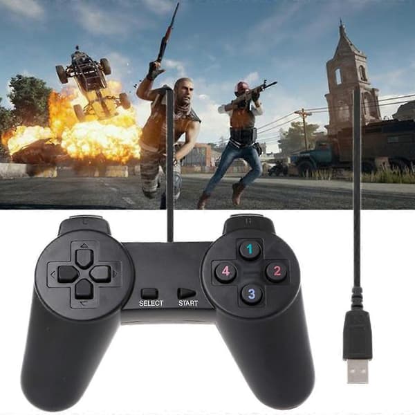 USB 2.0 Gamepad Gaming Joystick Kablet Spilcontroller Til Bærbar Computer PC