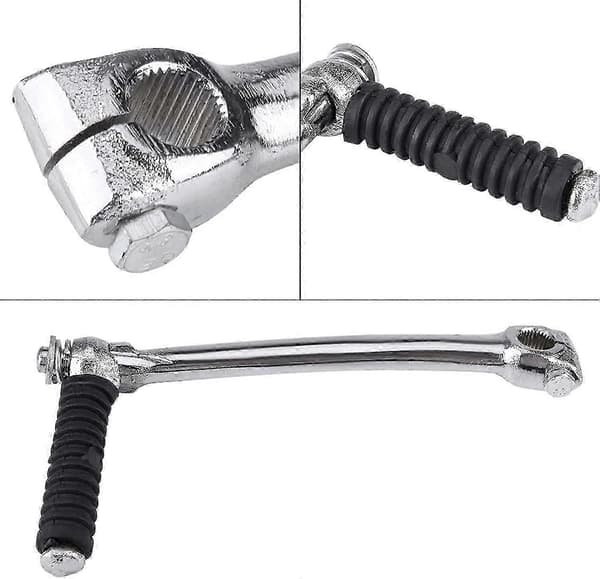 Motorcykel Motorstartgreb Folds Back Start Leverstarter Greb Rustfrit Stål Kick Start Starter Greb Til 70cc 110cc 125cc (1 stk, Sort)