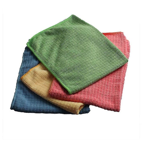 4 st Mikrofiber Teköksdukar Absorption - Luddfritt Mikrofiberdukar