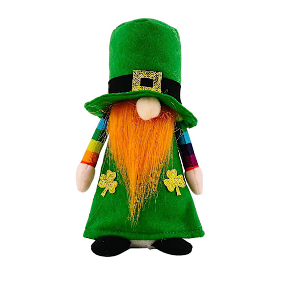 Säsongs- & Högtidsdekorationer St. Patrick's Day Dekorationer Irländsk Dag Ansiktslös Docka Rudolph Goblin Tomtar Handgjorda Presentdekorationer Q