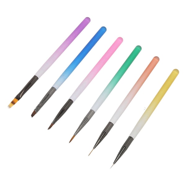 6 st Nagelkonst Penslar Set Professionell Exakt Målning Nagelkonst Design Penna Målningsverktyg för Hemmamanikyrer Nagelsalonger