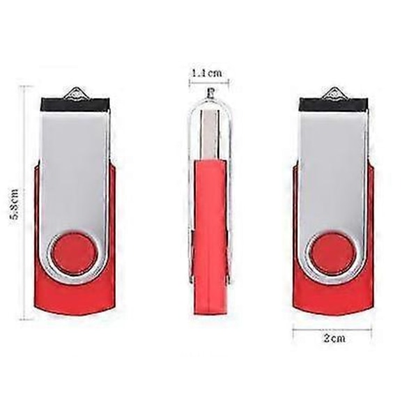 USB Flash Drive USB 2.0 Thumb Drives Bulk Farverige USB Memory Stick Zip Drive Jump Drives Til Datalagring, Fildeling (tilfældig farve)