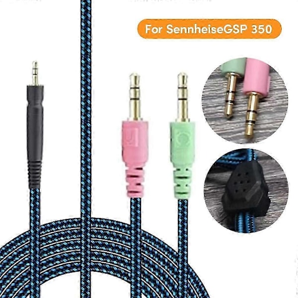 UNP PC-kabel for Sennheiser Game One GSP350 GSP500 GSP600 GSP670 Headset