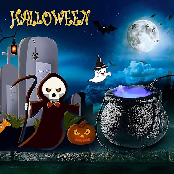 Halloween Dekorativ Tåkeflis Med Fargeskiftende LED Lysrekvisitter (b, Stil) 2 Stk bd