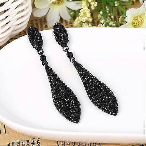 Østerrikske krystall dobbel vanndråpe dinglende øredobber for kvinner