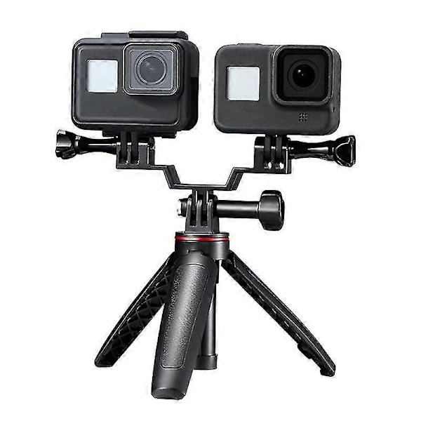 Kamerankiinniketeline Kaksoisjalusta Tripod-sovitin Laajennus GoPro Hero 10 9 8 7 6 Urheilulle