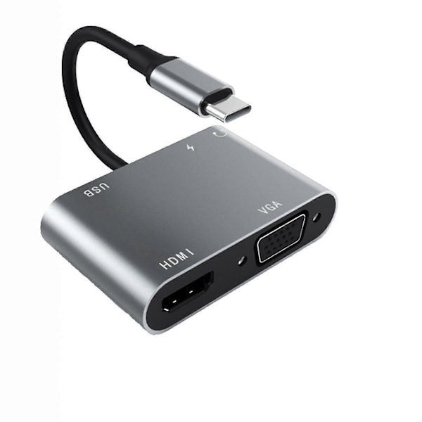 Type-C Till Med Ljud Type-C Till Hdmi 5-I-1 för Alla Typer Av Laptopdockning