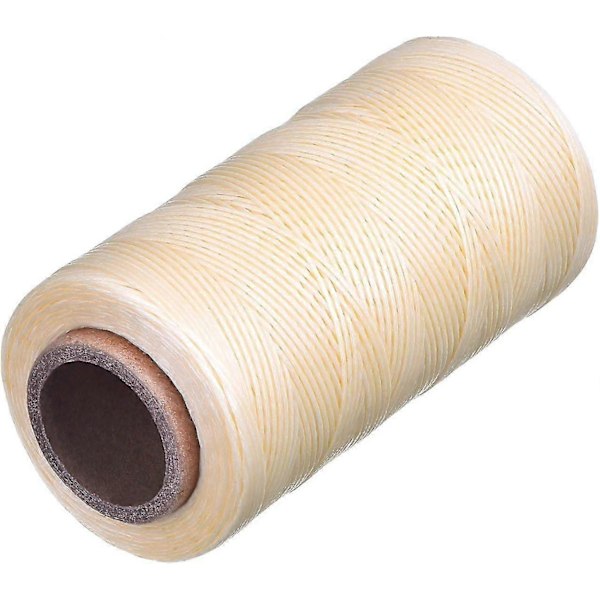 260m 150d 1 mm Läder Sytråd Vaxad Tråd Snöre För Läderhantverk Diy (Beige)