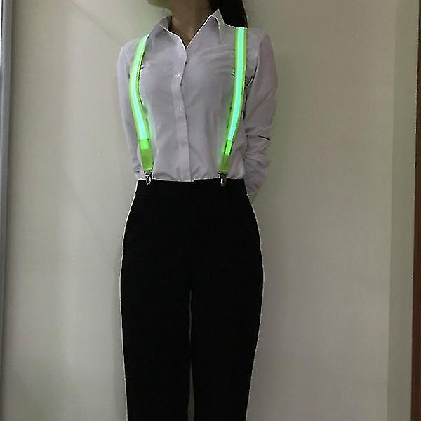 Stilig herrslips utan rygg, perfekt för kostymfester för musikfestivaler Fluorescent green Bow Tie