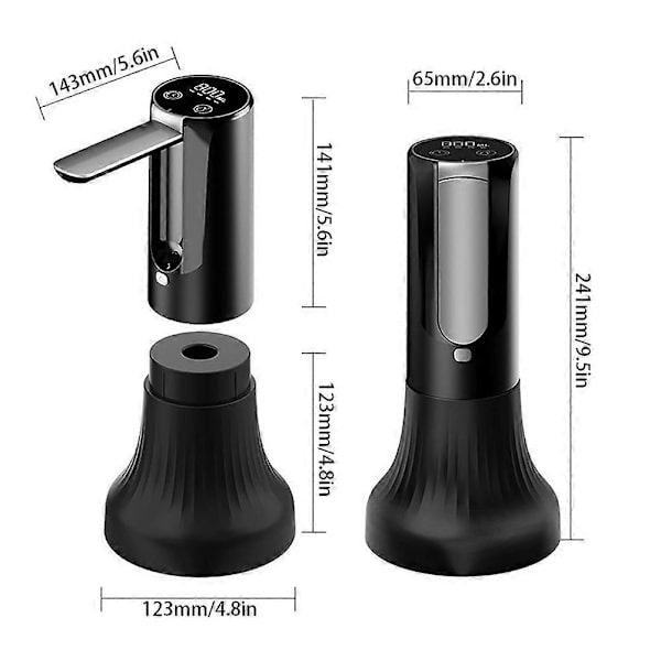 Vikbar Vattendispenser Lätt Uppladdningsbar Vattendispenser för Vardagsrum Hem White Basic Style