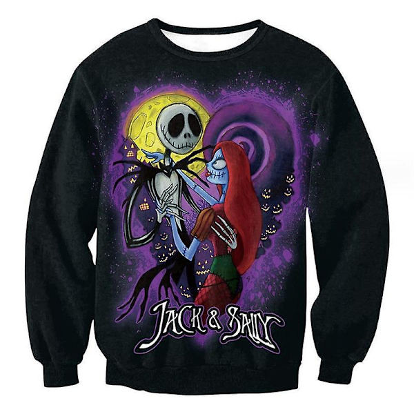 Naisten Halloween collegepaidat Spooky Season pitkähihaiset paidat Crewneck Topit Casual villapaita style 5 XXL