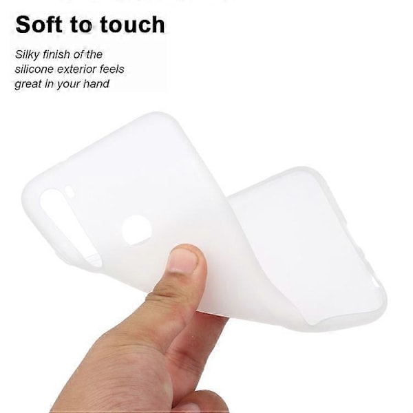 Mjukt Frostat TPU-skal Kompatibelt med Xiaomi Redmi Note 8 White