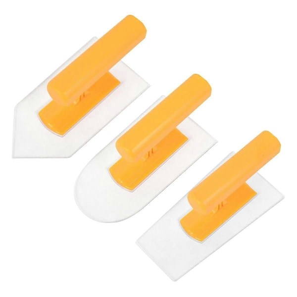 Plastsparkelsett Rund&Firkantet&Spiss Ende Pussebrett 3 Deler Lite Lettvekt Pusse P