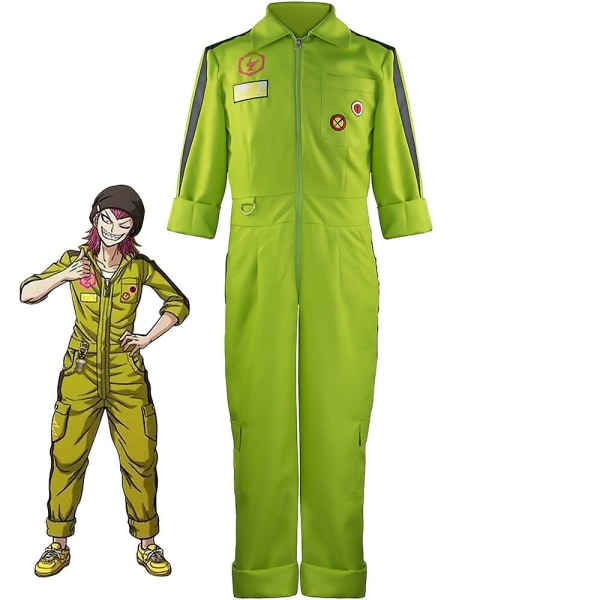 Spel Danganronpa 2 Kazuichi Souda Cosplay Jumpsuits Skoluniform Halloween Party Herr Toppbyxor One-piece Set Kostymer L Grön M