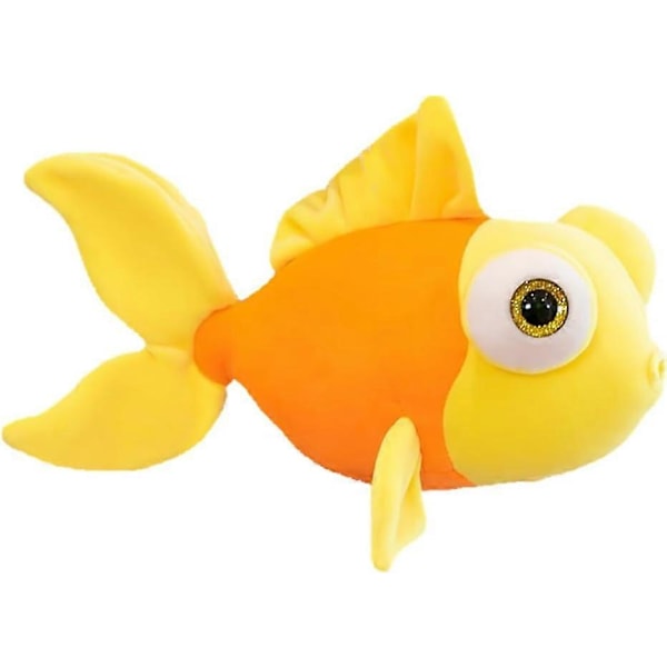 Guldfisk Plysch Gosedjur, Mjuk Guldfisk Dockkudde, Födelsedagspresenter Pojkar och Flickor (35 cm) (Gul)