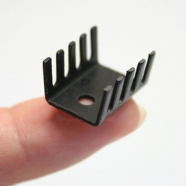 100 st 19 X 15 X 10mm Kylfläns i Aluminiumlegering för TO-220 Transistor Q